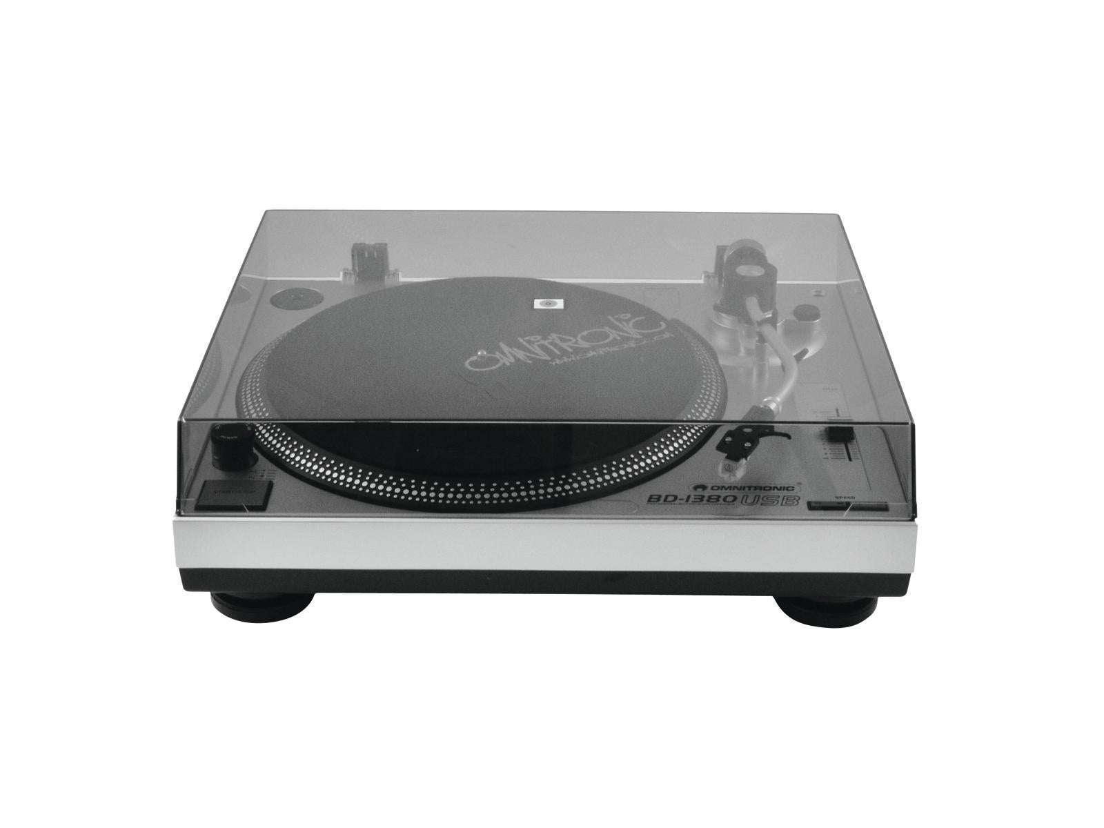 Omnitronic BD-1380 USB draaitafel zilver