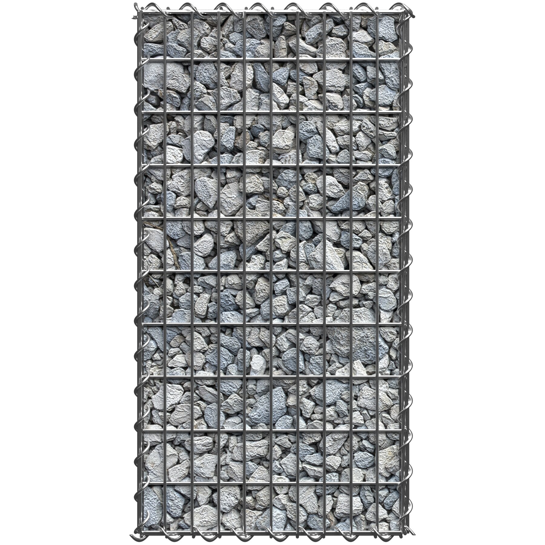 tectake® Gabione, rechteckig, Maschenweite 5 x 10 cm, Drahtstärke 4 mm