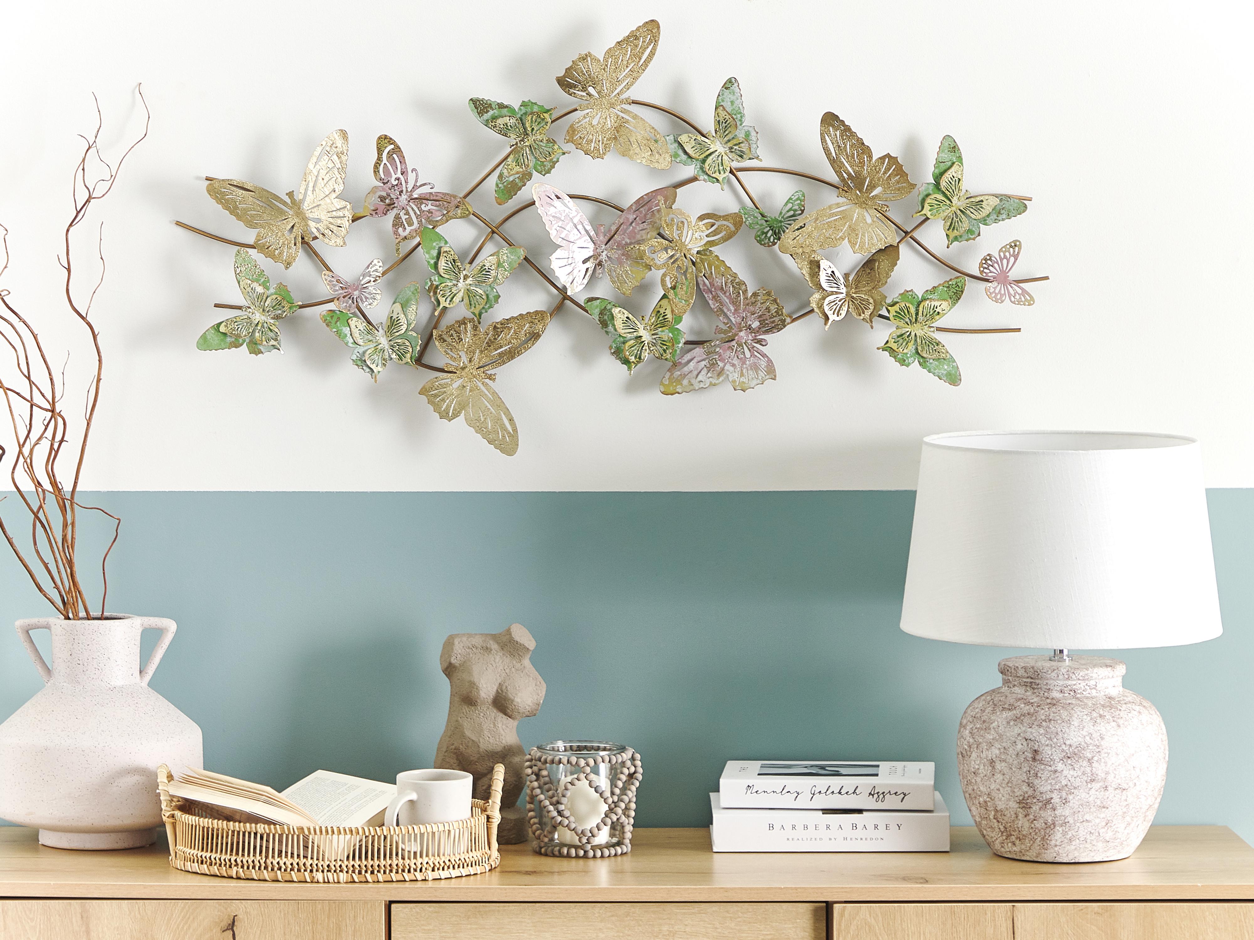 Wanddecoratie Vlinder GALLIUM Metaal 53 cm Meerkleurig