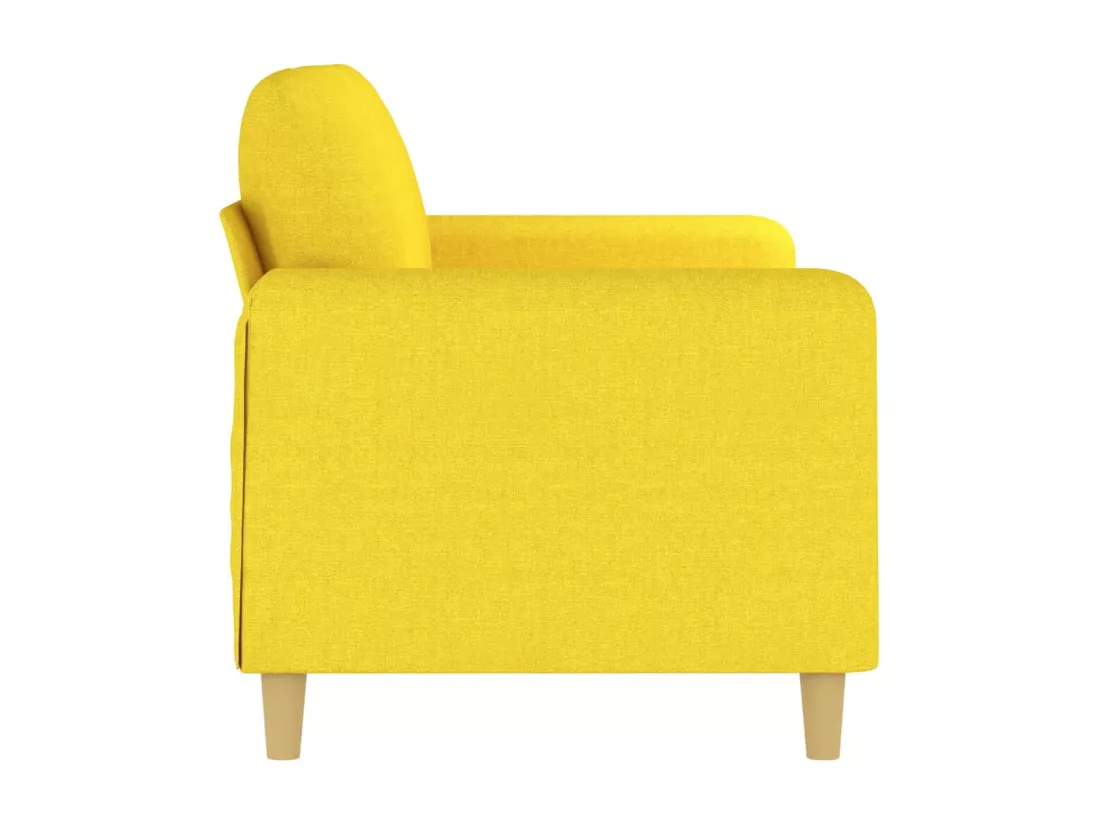 Canapé à 2 places Jaune clair 140 cm Tissu