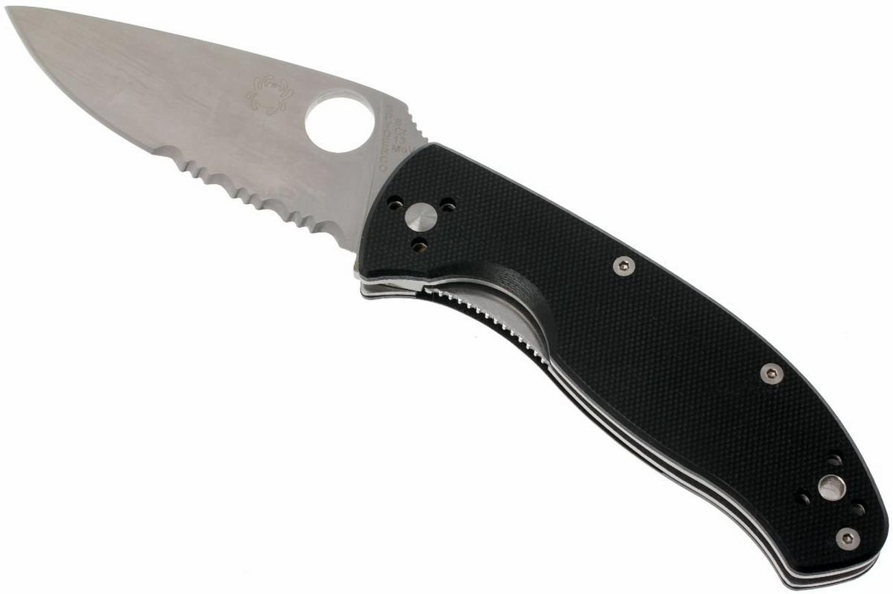 Spyderco Tenacious C122GPS partly serrated zakmes