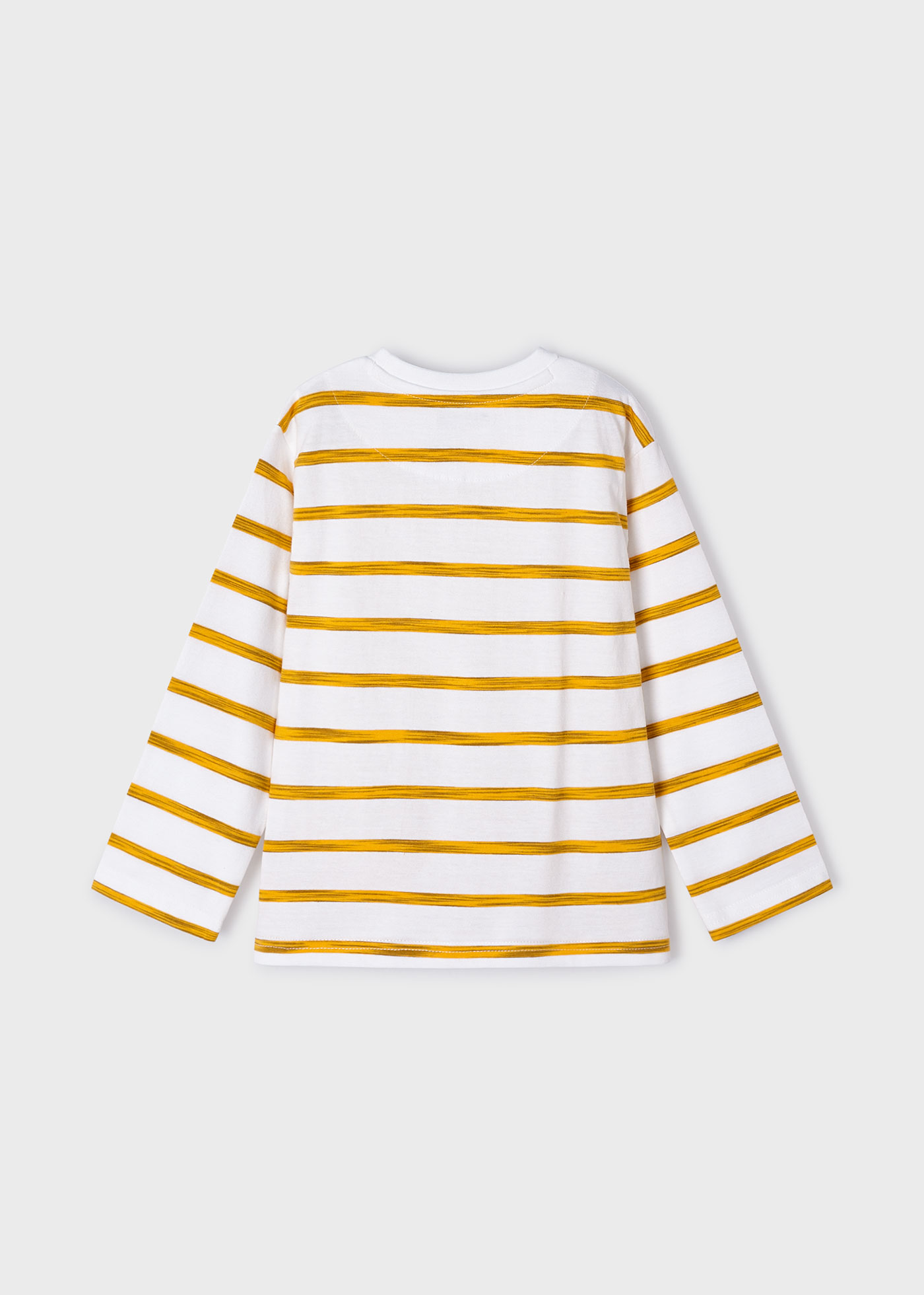 Camiseta listrada de manga comprida Better Cotton para meninos, azul marinho