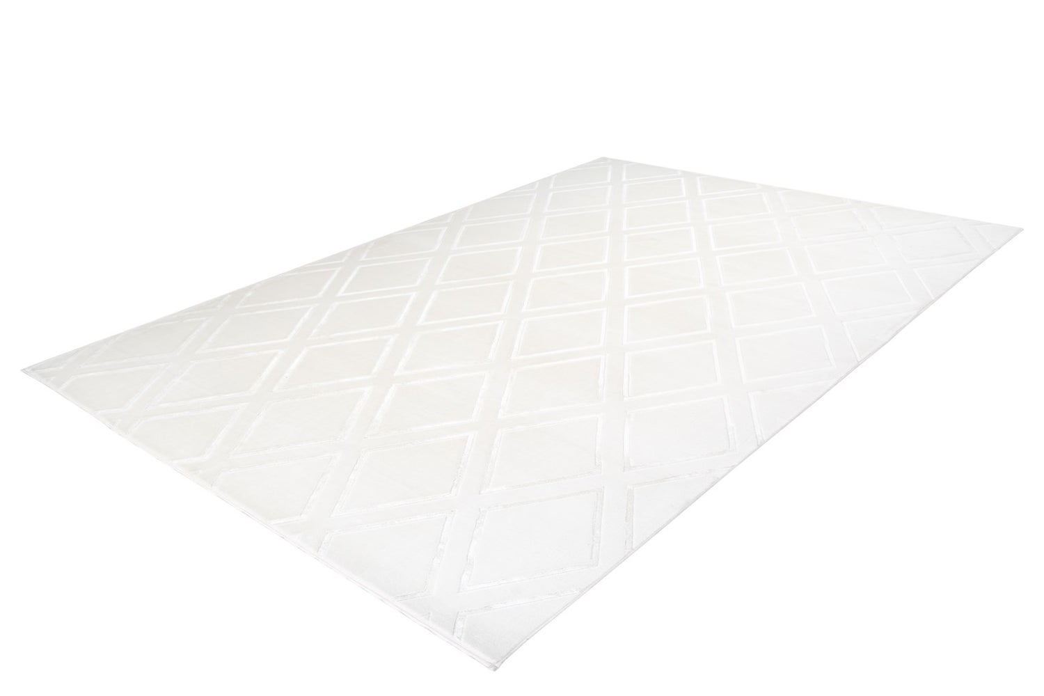 Kortpolig vloerkleed Blissique Wit Modern, Klassiek 120 x 170 cm