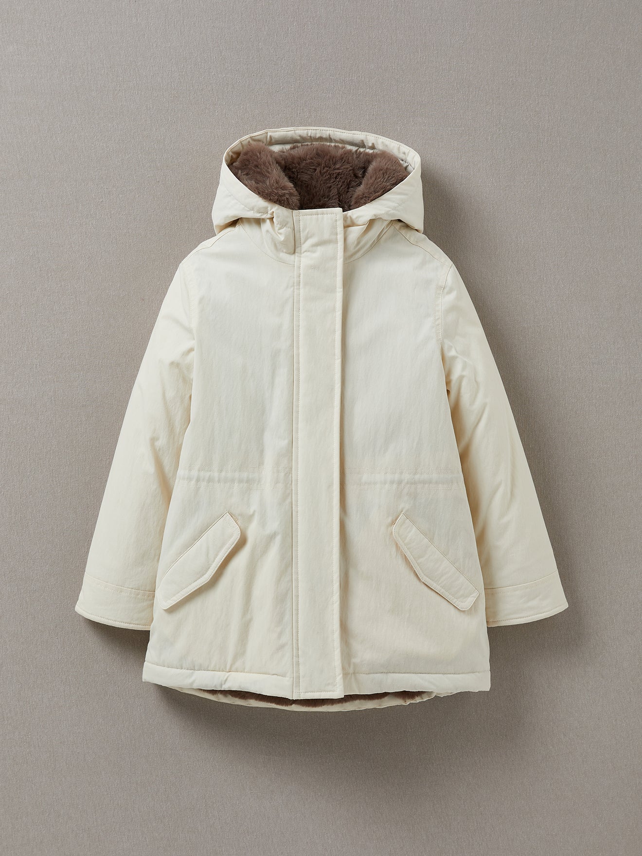 Parka Fille doublée de fausse fourrure