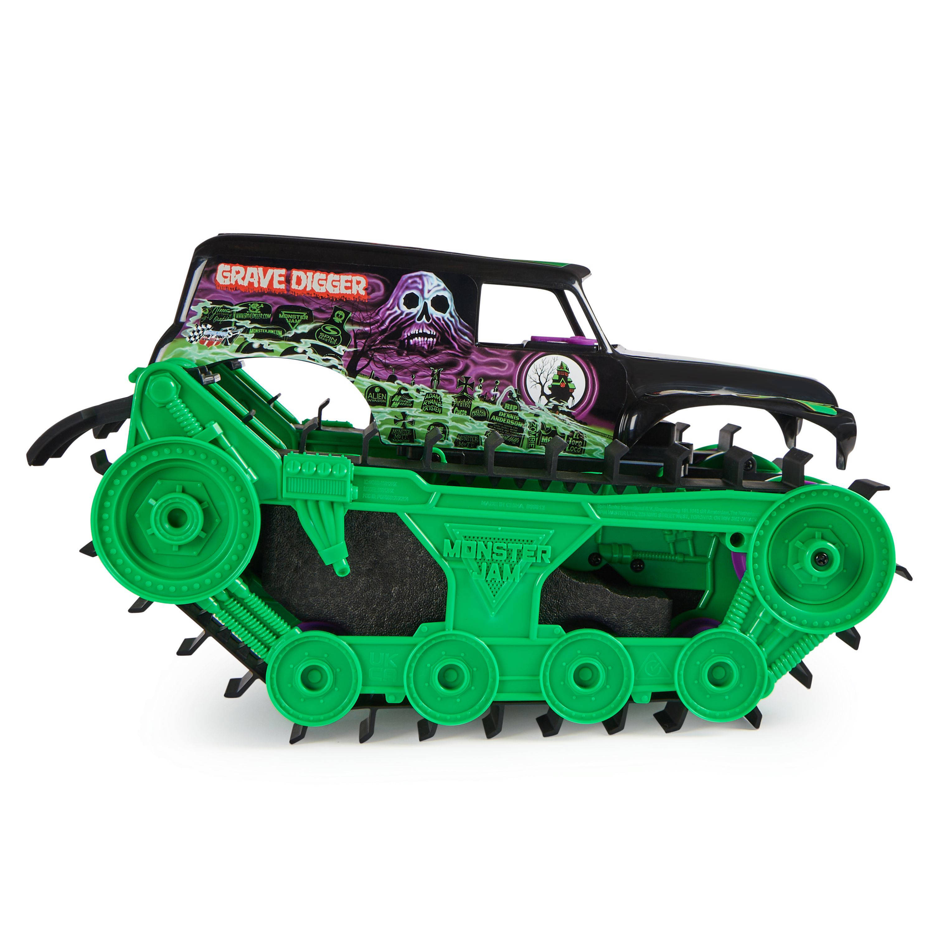 Monster Jam RC - officiële op afstand bestuurbaar Grave Digger Trax-voertuig