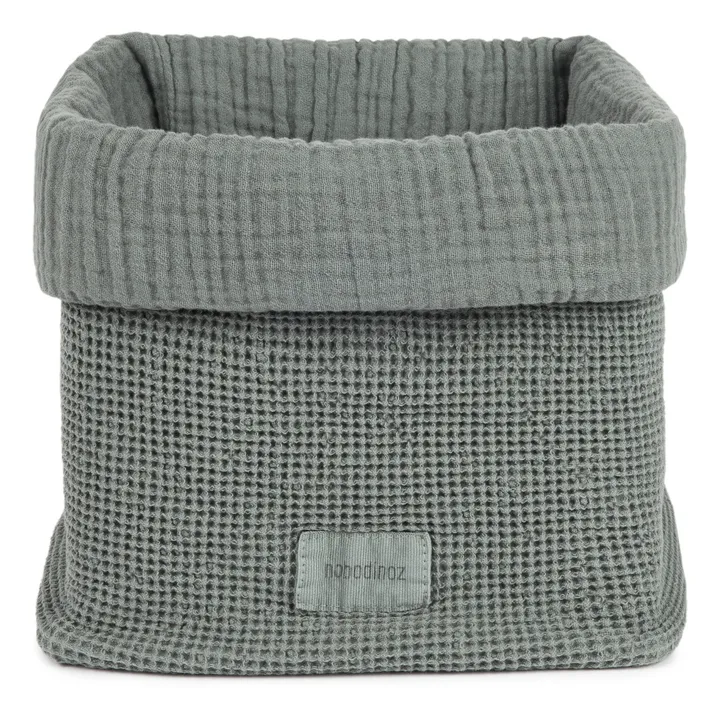 Nobodinoz Panier de rangement Wabi-Sabi | Bleu gris