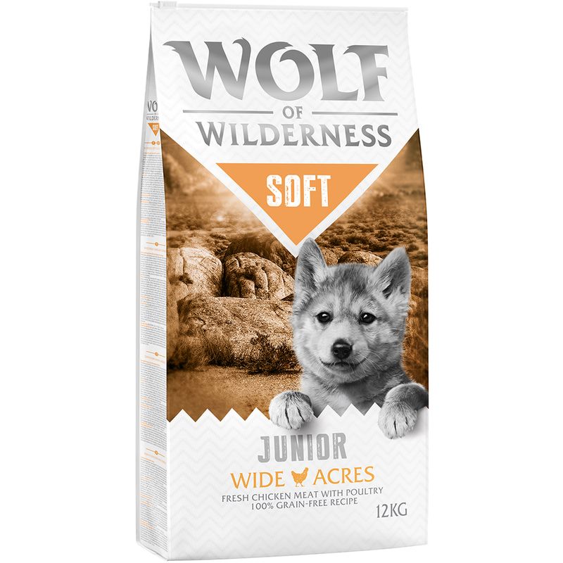 Wolf of Wilderness Junior Soft Wide Acres, poulet pour chiot