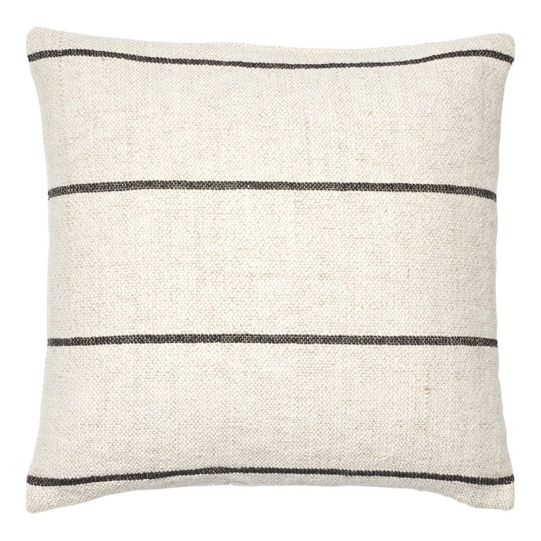 Broste Copenhagen Sigrid kussen 50x50 beige/zwart
