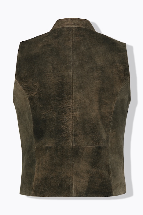 Weste, Ziegen Veloursleder, Tracht, Stehkragen