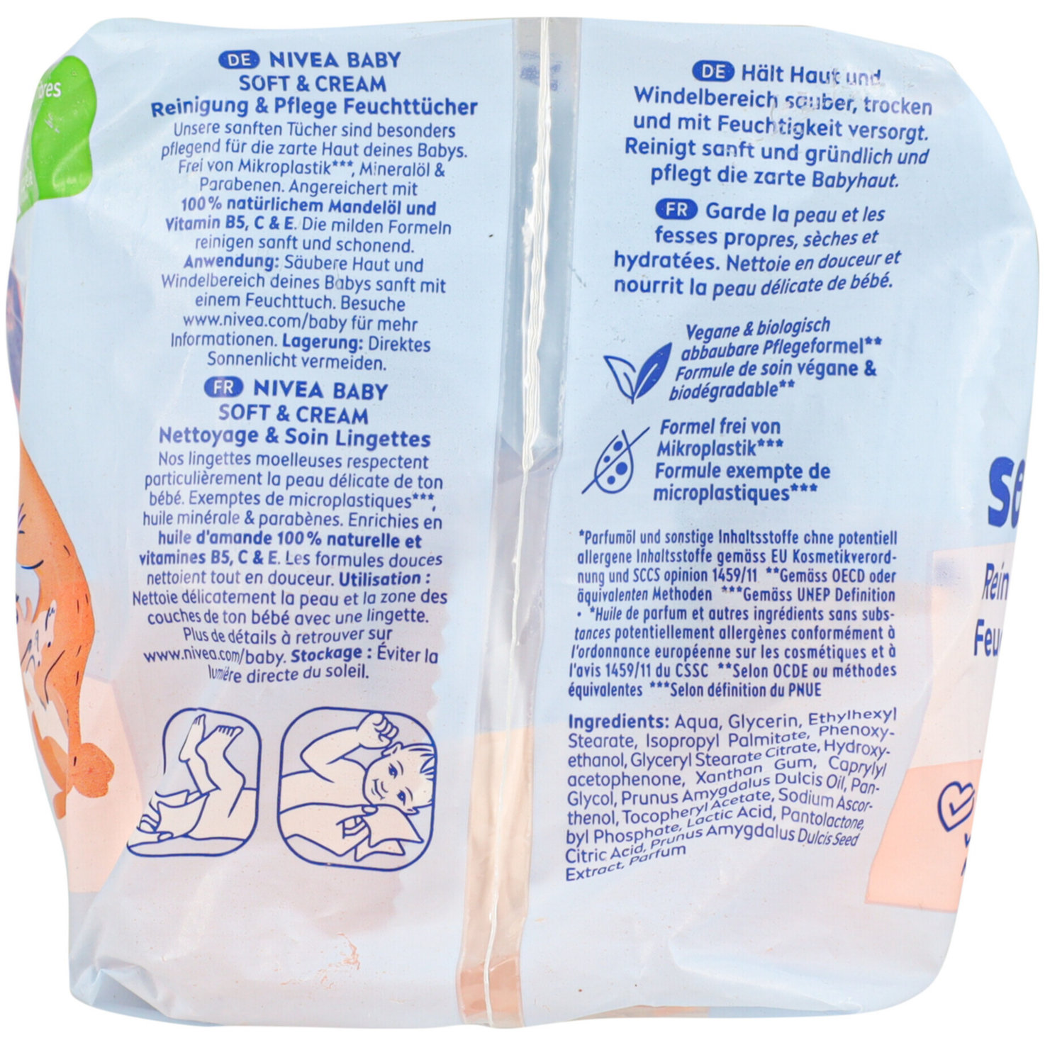Nivea Soft & Cream Feuchttücher Trio 171 Stück