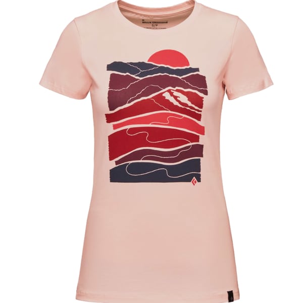 T-shirt escalade BLACK DIAMOND W LEVELED LANDSCAPE SS TEE ICE PINK