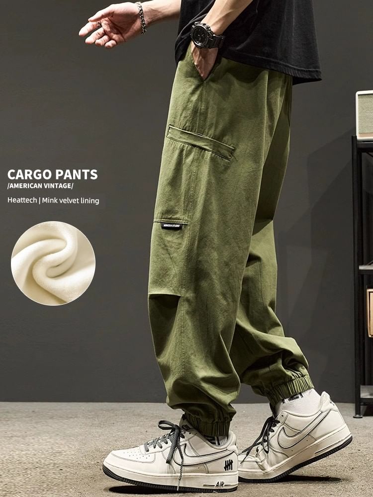 Redsinc - Mid Rise Plain Cargo Baggy Broek