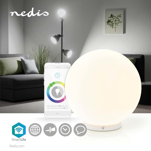 SmartLife humørlys | Wi-Fi | Rund | | 360 lm | RGB / Varm til avkjølt hvitt | 2700 - 6500 K | 5 W | Glass | 1 stk.