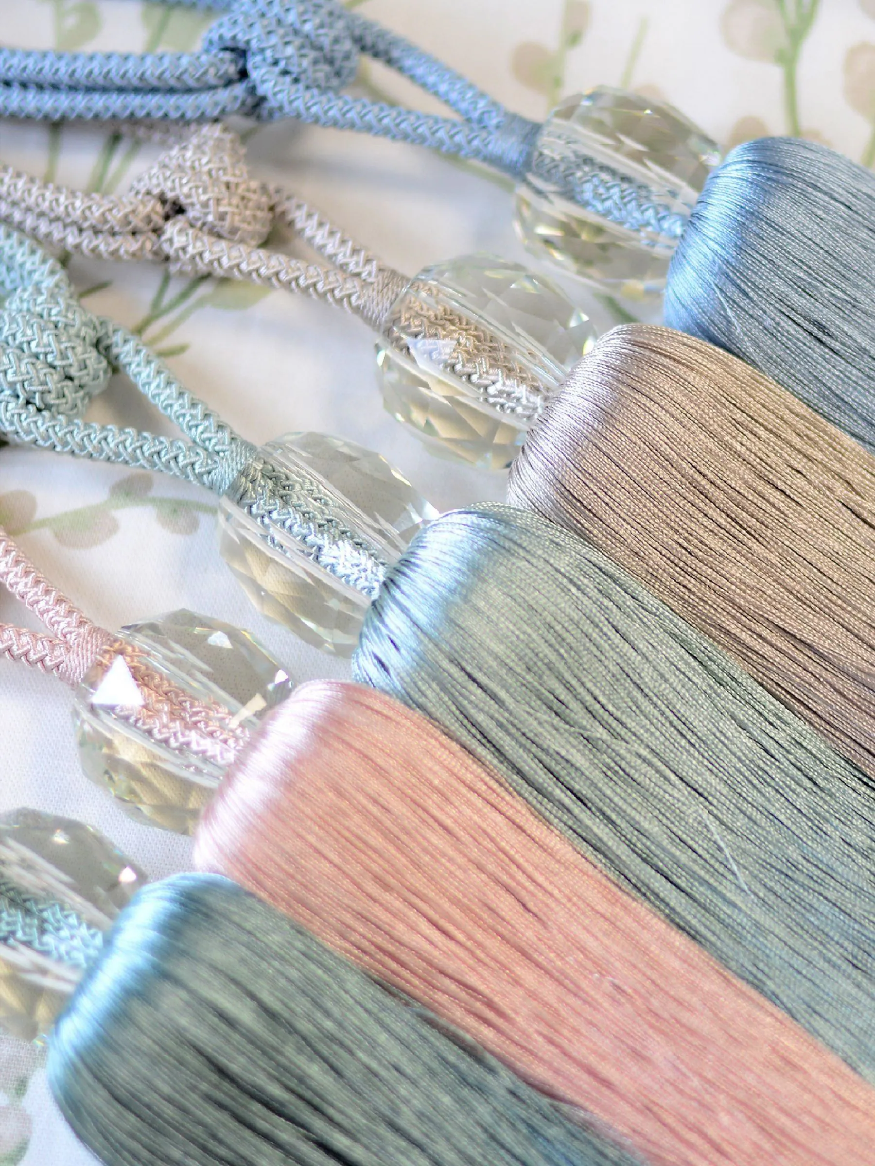 Laura Ashley Loren glazen embrasse met kwastjes