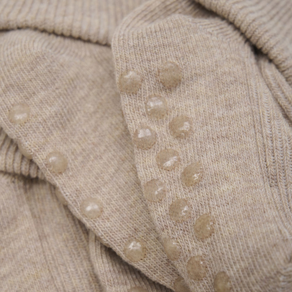 Køb Minymo Silver Mink Melange Baby Rib Strømper 2-Pak