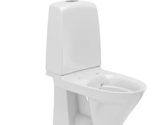 IFØ Ifö Spira gulvstående toilet med lukket S-lås - helt uden skyllekant - 4/2 liter skyllevolume. Høj model.