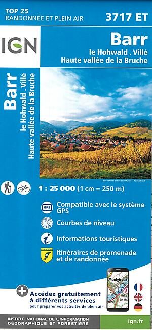 IGN - TOP25 3717ET BARR LE HOHWALD 1 25 000