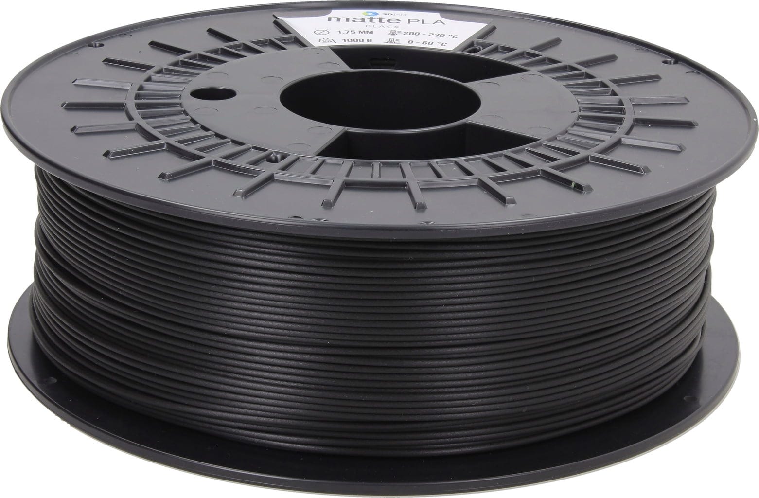 3DJAKE  mattePLA Schwarz, 1,75 mm / 1000 g    Leicht zu druckendes PLA mit mattem Finish in Schwarz