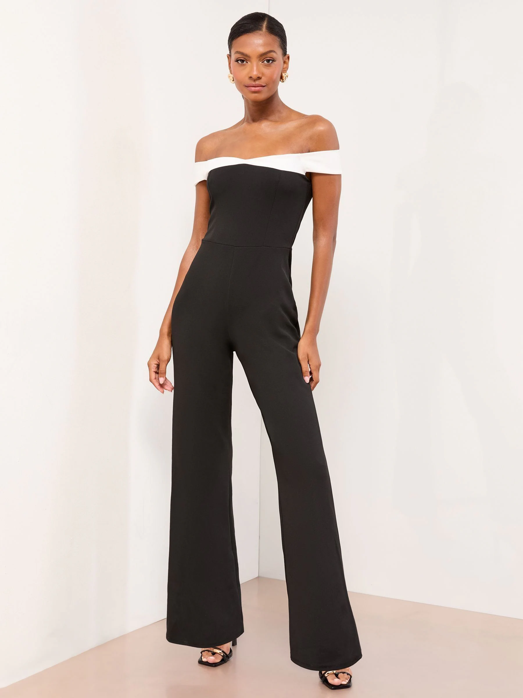 Lipsy Bardot Maxi Jumpsuit