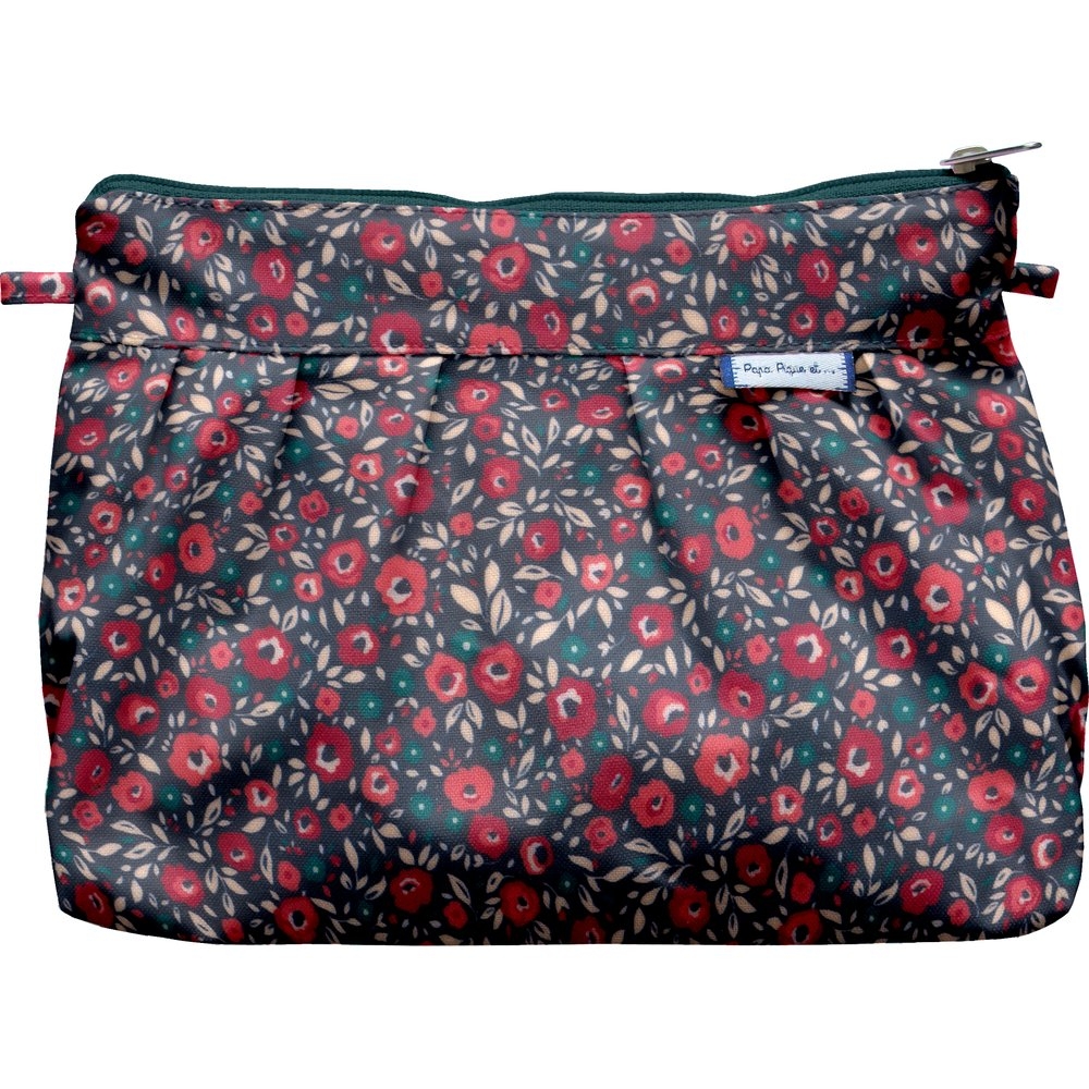 Pochette Plissée Camelias Rubis