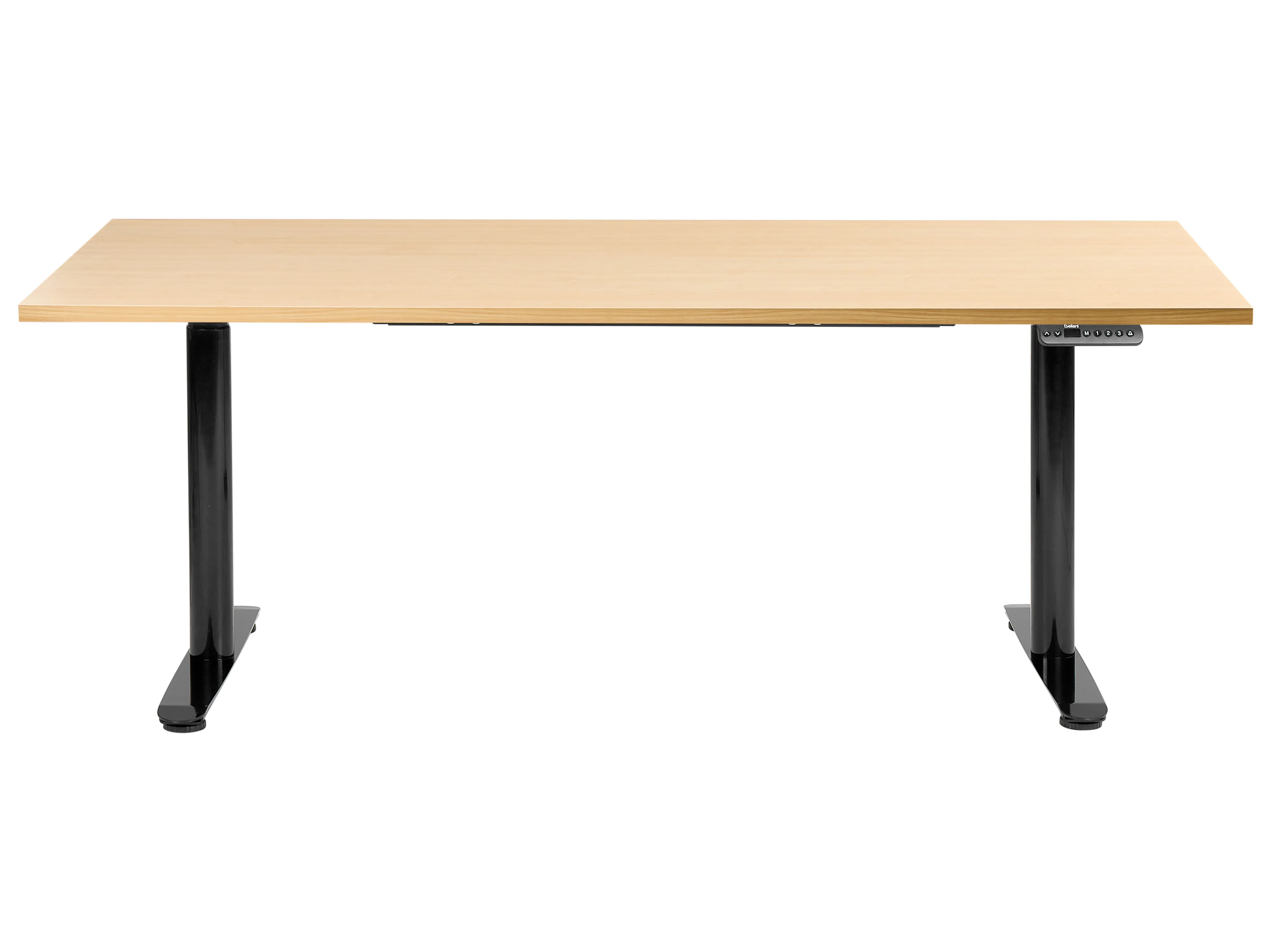 Elektrisch verstelbaar sta-bureau DESTINAS Zwart/lichtbruin 180 cm 72 cm