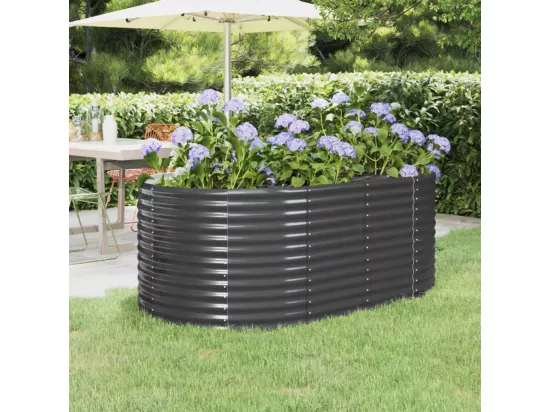 Lit surélevé de jardin Acier enduit de poudre Anthracite