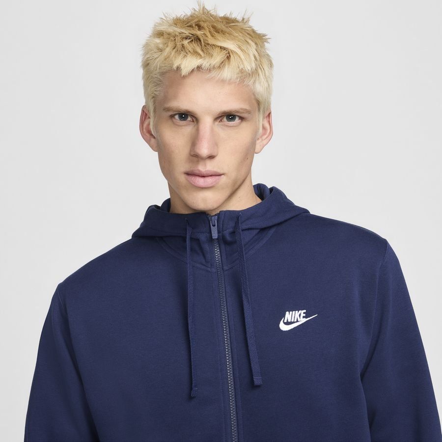 Nike Sportswear Club Men's Full-Zip MIDNIGHT NAVY/MIDNIGHT NAVY/WHITE