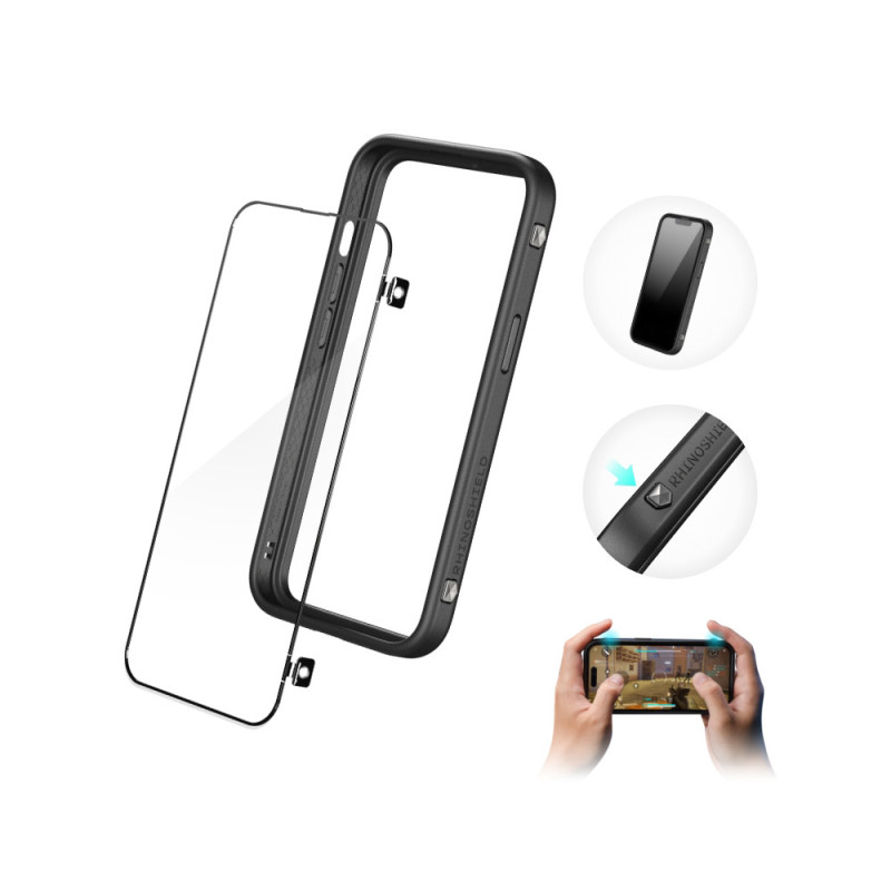 iPhone 16 Pro Max Hardcase Hülle Gaming Case RhinoBuff FPS FPS Präzisions-Kit (GMC013283E) - Schwarz / Transparent