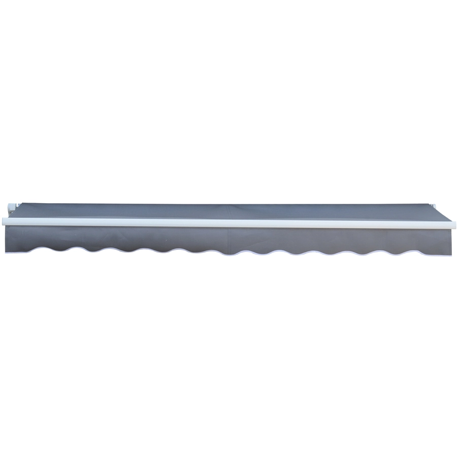 Outsunny Klemmmarkise mit Handkurbel grau