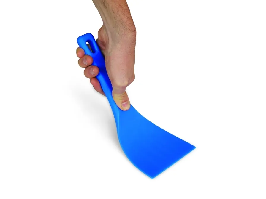 Flexible spatula in anti-impact material, light blue color, blade 10 cm