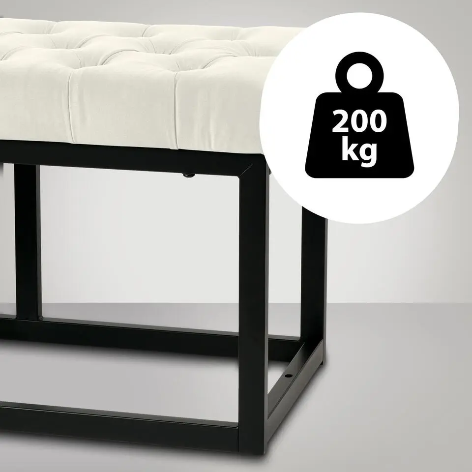 CLP 2-zits Bankje Polson 150 cm - creme