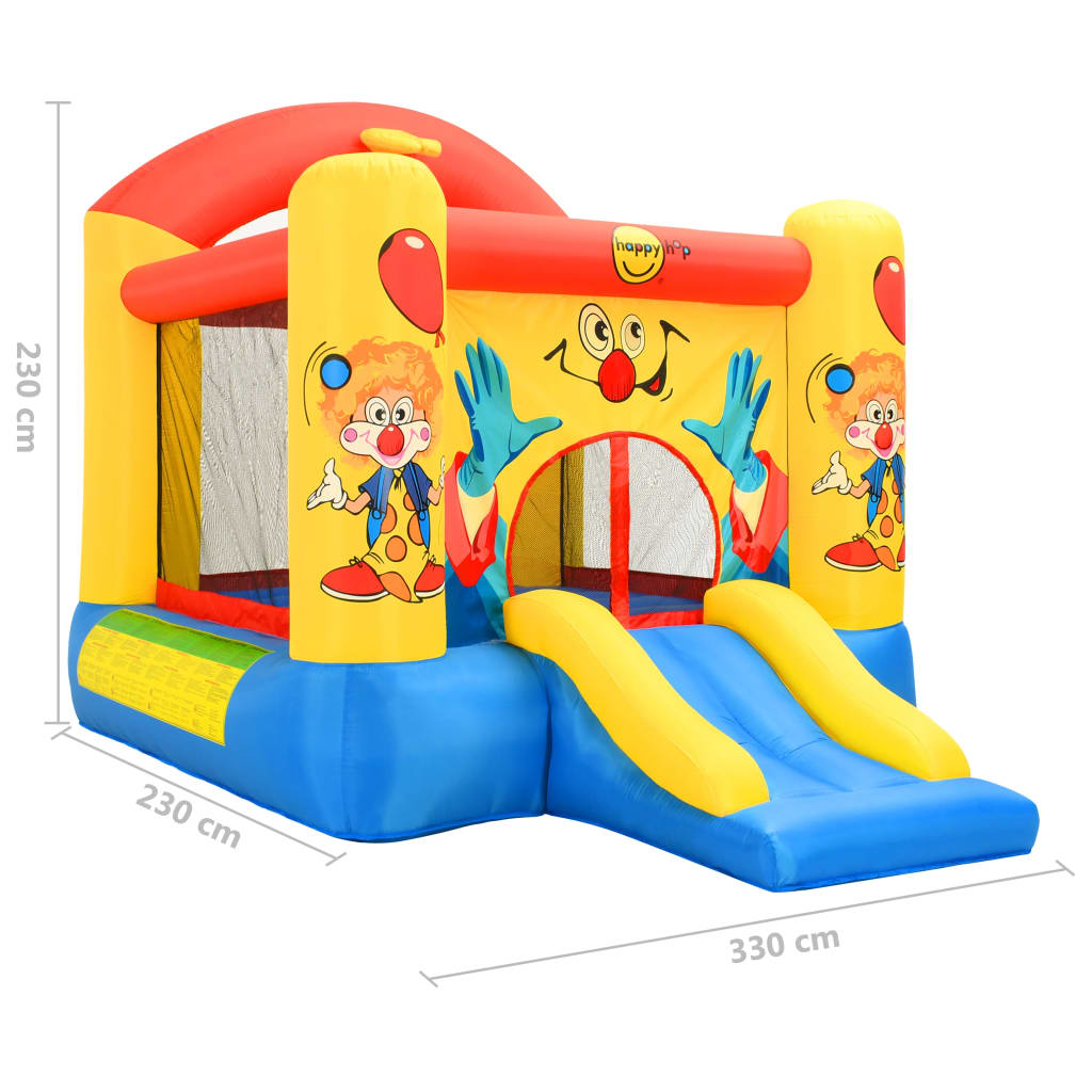 Castelo inflável Happy Hop com palhaços 330 x 230 x 230 cm