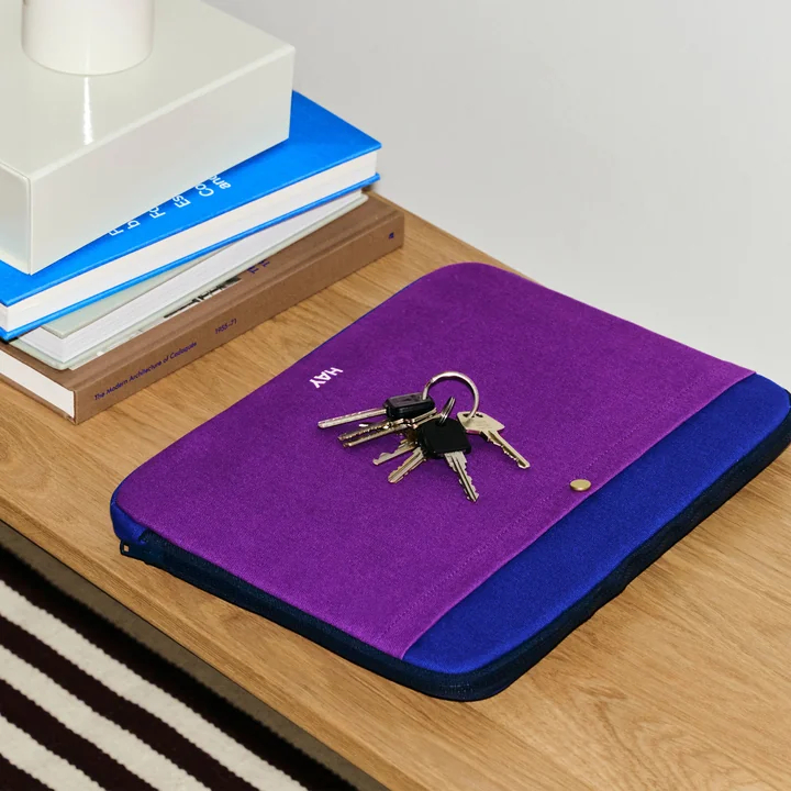 HAY - Multi Laptop Cover, 34,5 x 26 cm, midnight blue / multi