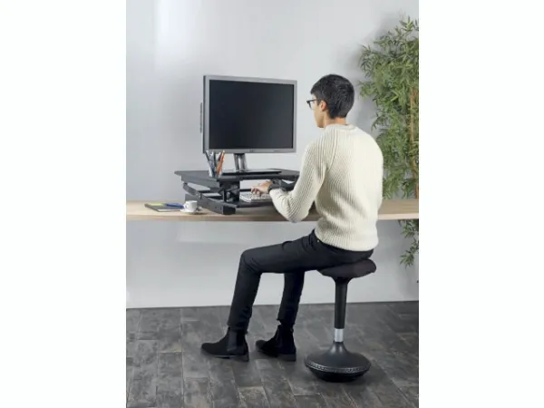 Kontorstol Unilux MOOVE sort - ergonomisk ståstol
