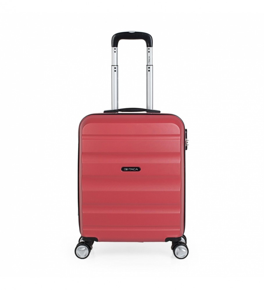 Mala de cabine com rodinhas ITACA ABS T71650 Coral - 55x40x20cm -
