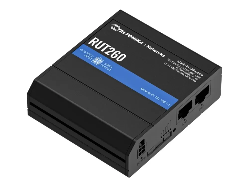 Teltonika RUT260 - Trådløs router - WWAN 2,4 GHz - 3G, 4G - DIN monterbar på skinne