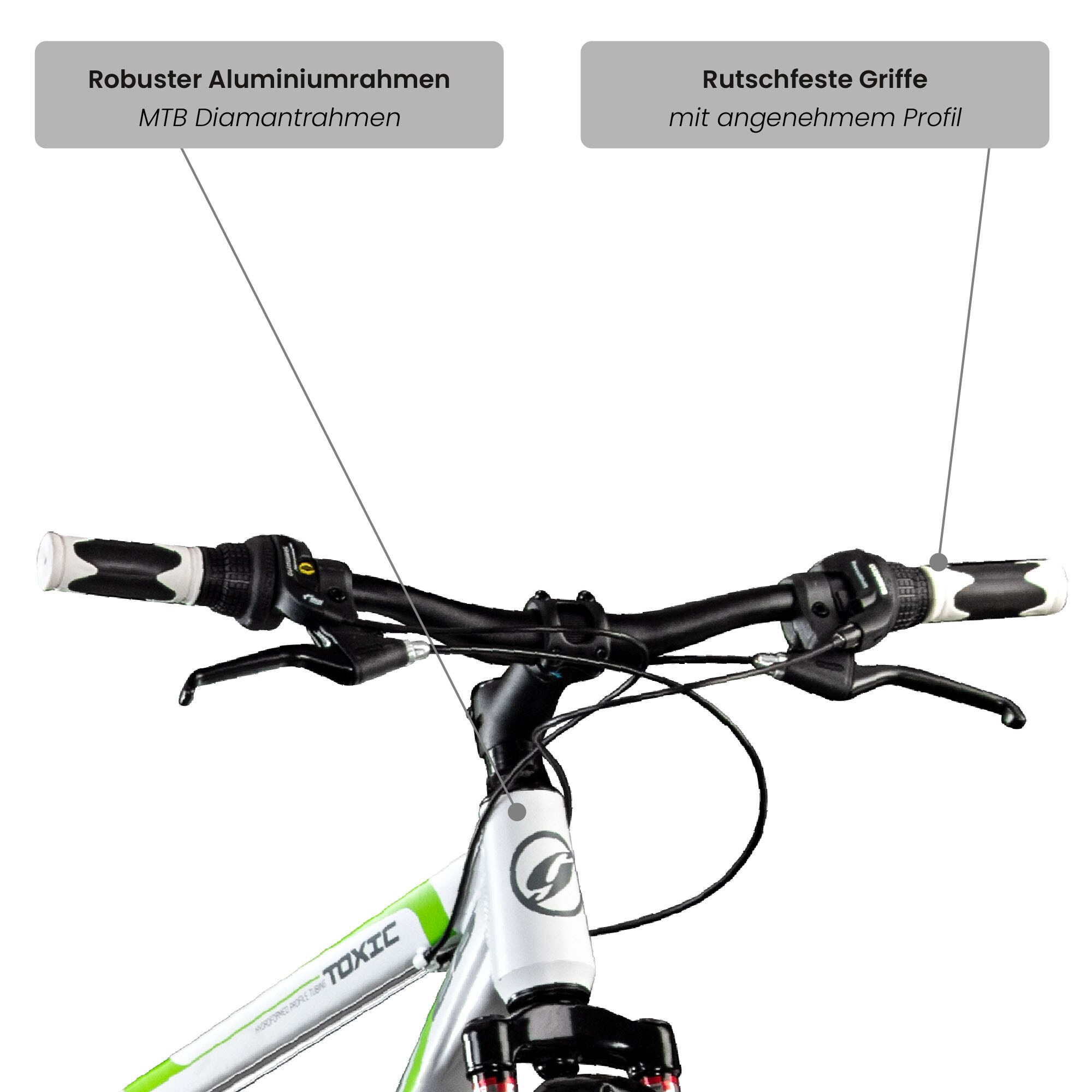 Galano Toxic 26 Zoll Mountainbike 145 - 185 cm MTB Hardtail Fahrrad 21 Gänge Scheibenbremsen Damen Herren Jugendliche unisex