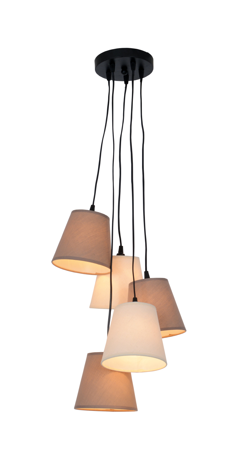 Pendelleuchte BOHO - beige - 5-flammig