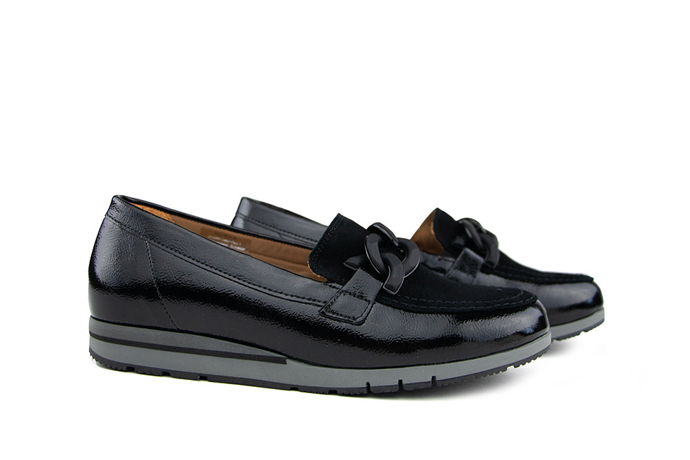Gabor Loafer Ketting Schwarz Lack