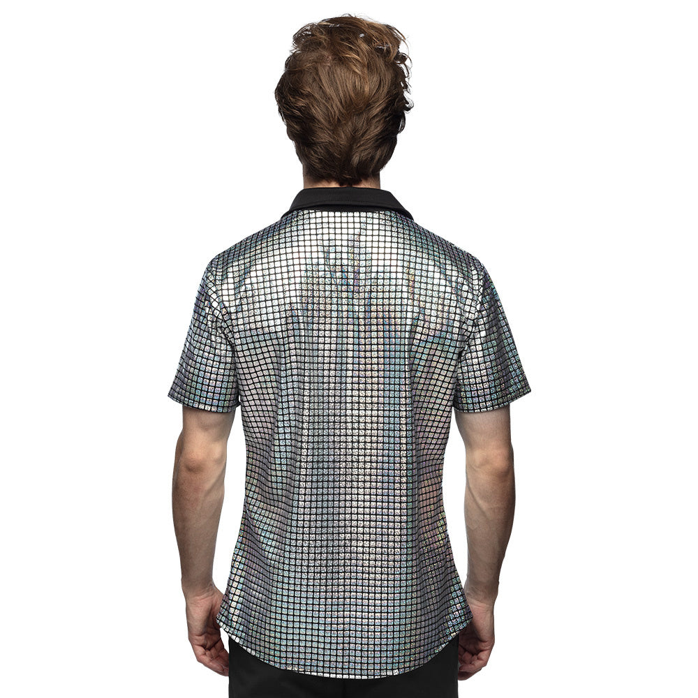 Disco Shirt Metallic Zilver