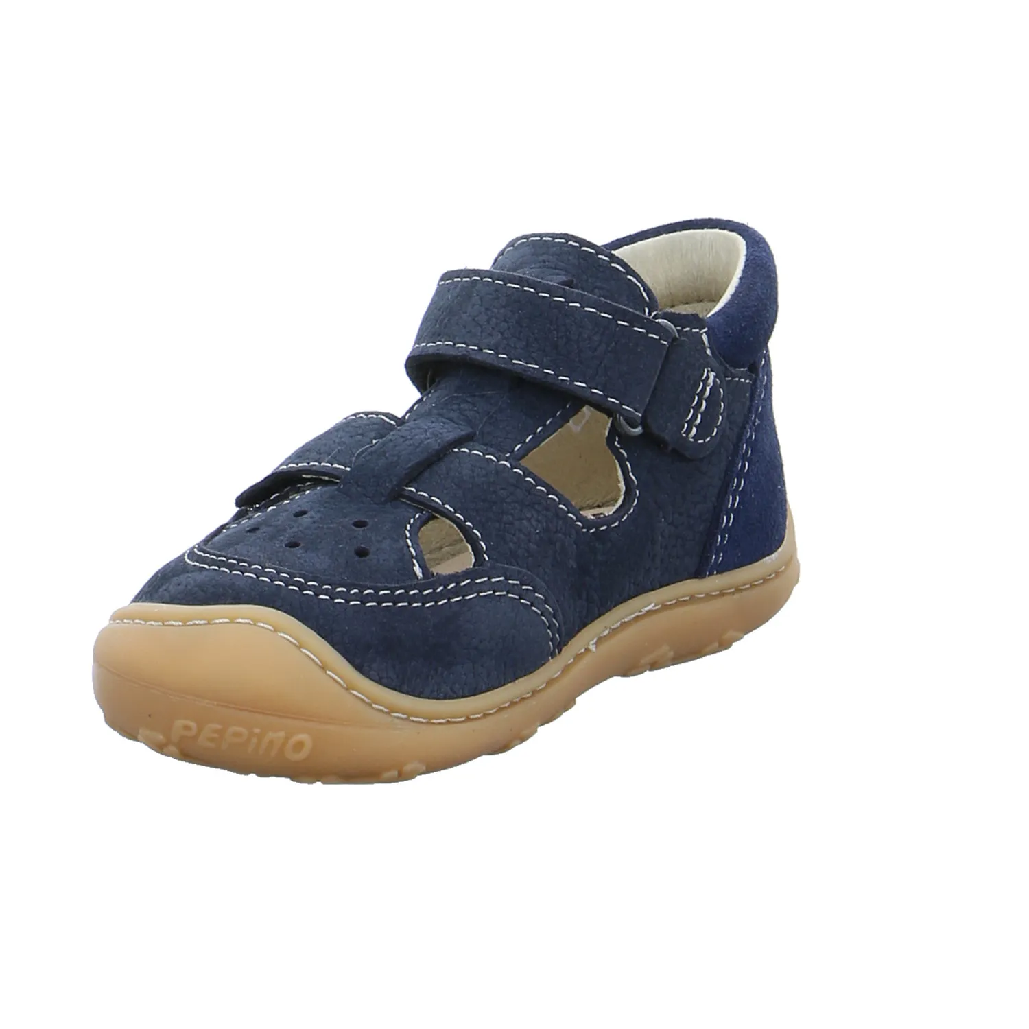 PEPINO Baby-Sommer-Bottine Dunkelblau Leder  Unisex Minilette