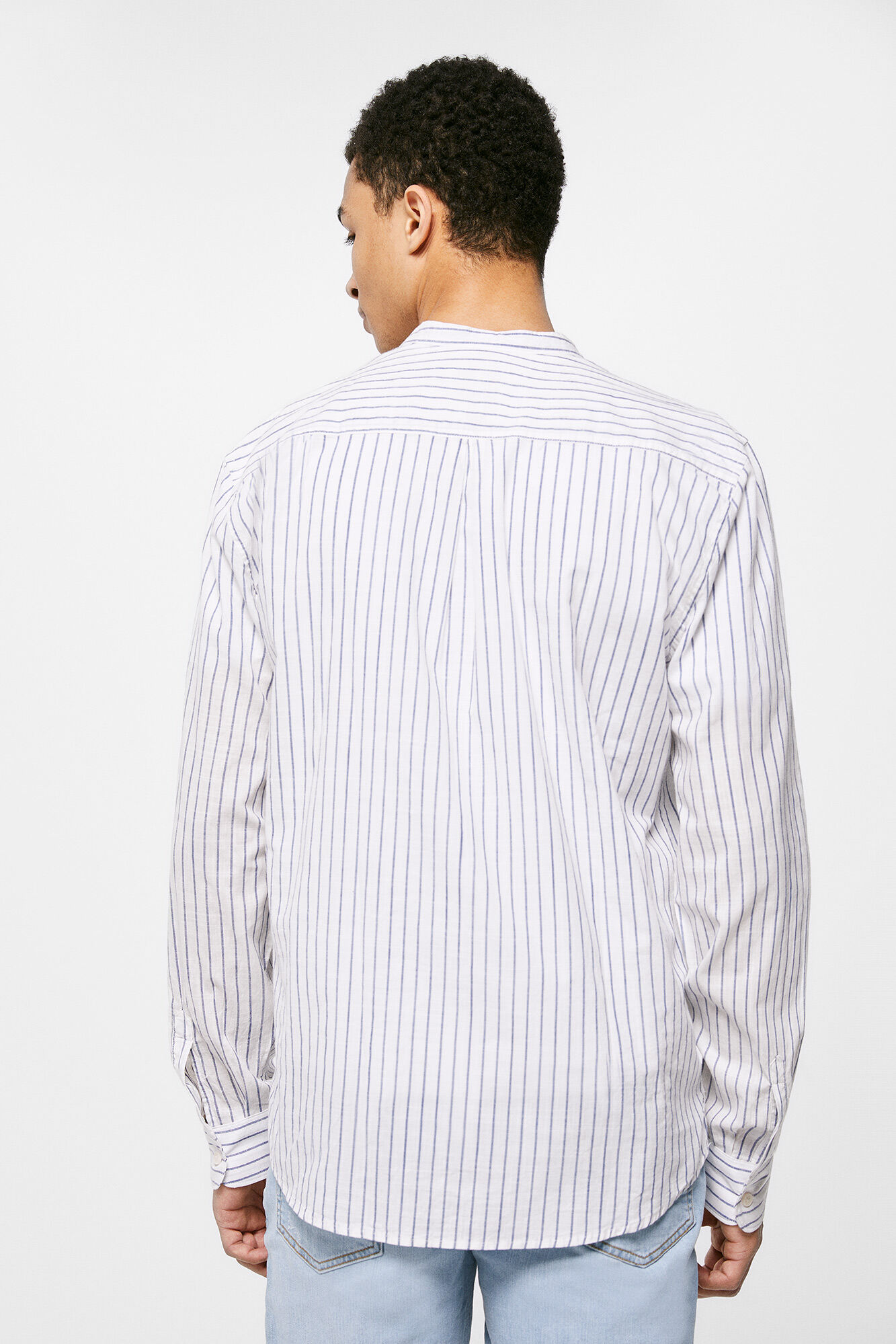 Camisa listrada clara - azul médio