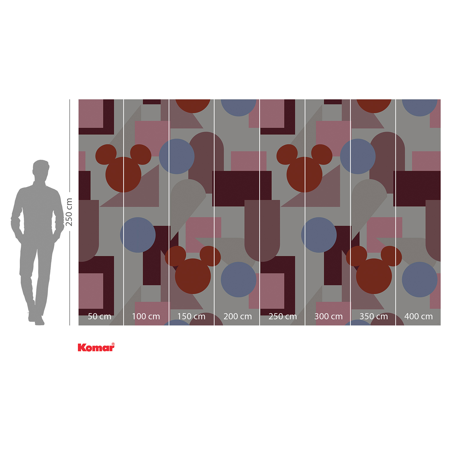 Vlies-Fototapete COLOURFUL MICKEY - bunt - 400x250 cm