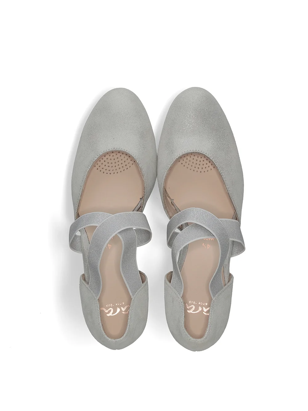 Pumps Toulouse weiß-grau