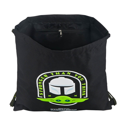 Safta 612041196, Mochila Saco Unissex Niños, Preto/verde Flúor, Único