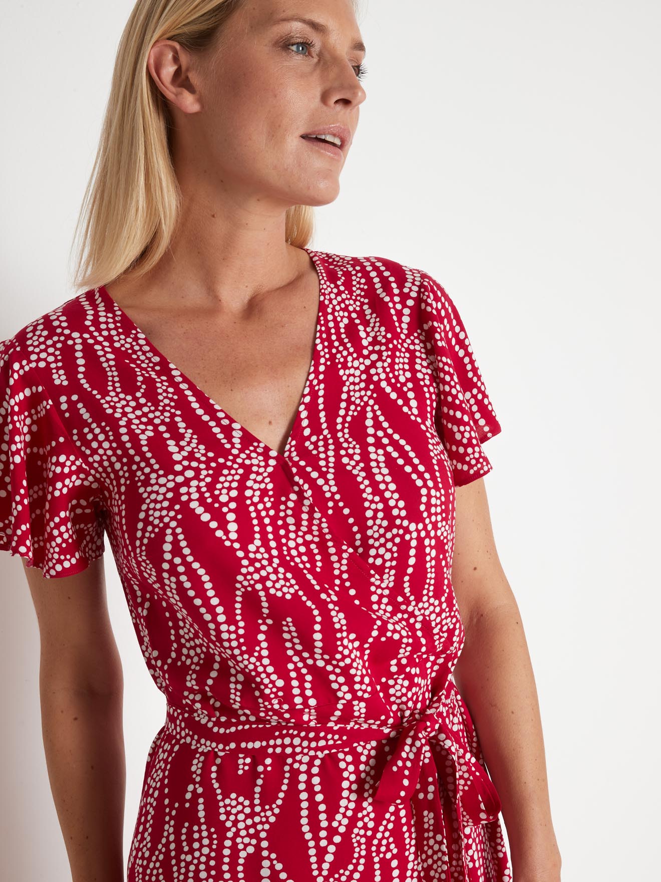Robe fluide effet cache-coeur