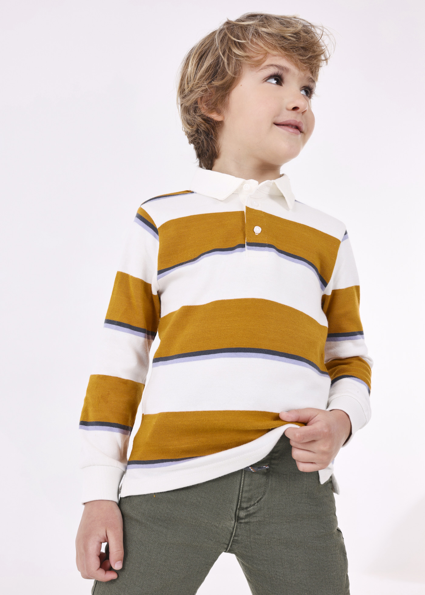 Camisa polo listrada Better Cotton para meninos