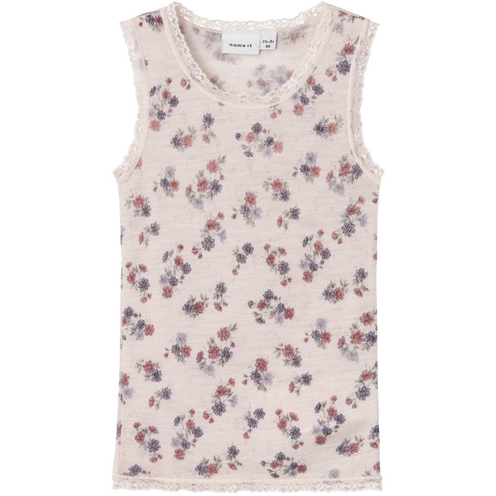 Køb Name It Lilac Ash Aop Wang Uld Needle Tank Top Noos