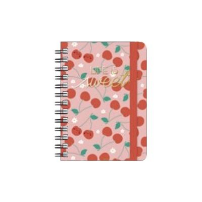 Agenda à spirale 1 jour par page - 8,5 x 13 cm - cerise - Legami