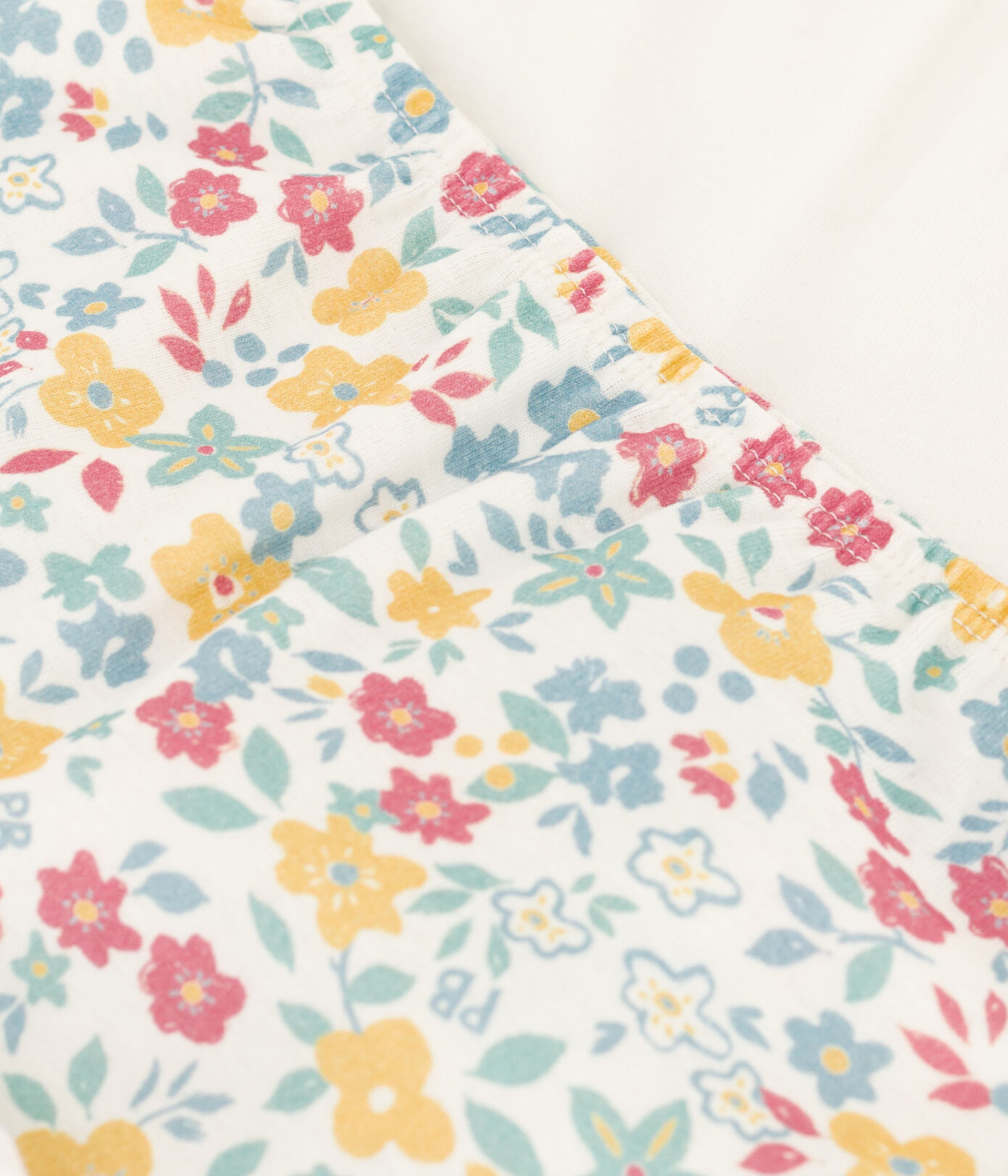 Lot de 2 shorties fleurs en coton petite fille